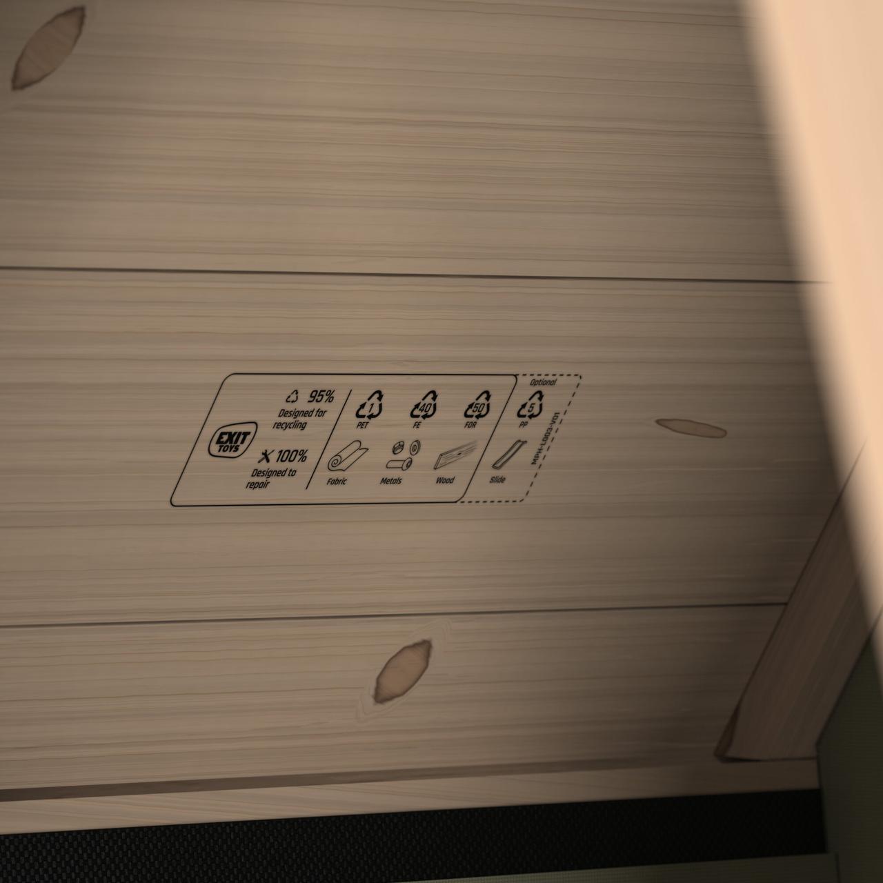 Игровой домик с горкой Exit Toys Yuki 300 из дерева кипариса - фото 6 Игровой домик с горкой Exit Toys Yuki 300 из дерева кипариса - фото 6