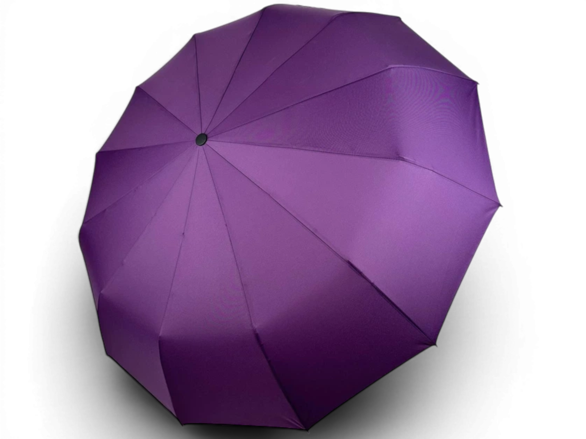 Парасоля жіноча однотонна повний автомат Toprain F512 Purple 12 спиць