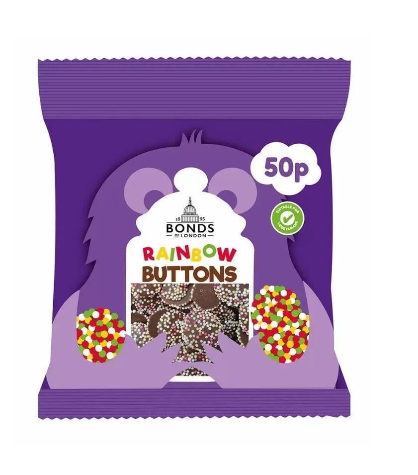 Конфеты шоколадные Bonds of London Rainbow Buttons Treat Bags 40 г (1913789611)