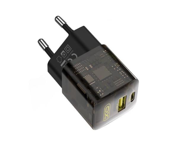 Зарядний пристрій мережевий Xo CE05 PD30W/QC3.0 18W 1USB/1Type-C Black