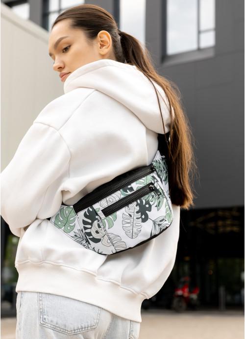 Поясная сумка женская Sambag Leaves тканевая (1125038617)