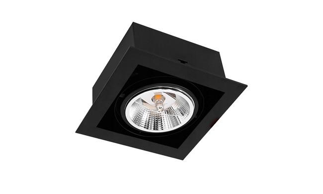 Світильник точковий master LED mL-0349 AR111 стельовий що вбудовується алюміній квадратний Чорний