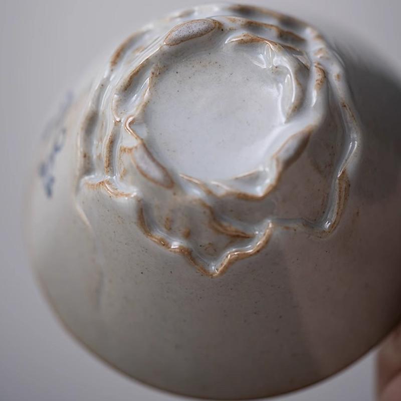 Сервіз для чаю дорожній Lesko 20240129 Гайвань керамічний з чохлом/підставкою та рушником 170 мл Gray/Blue (24366892) - фото 2