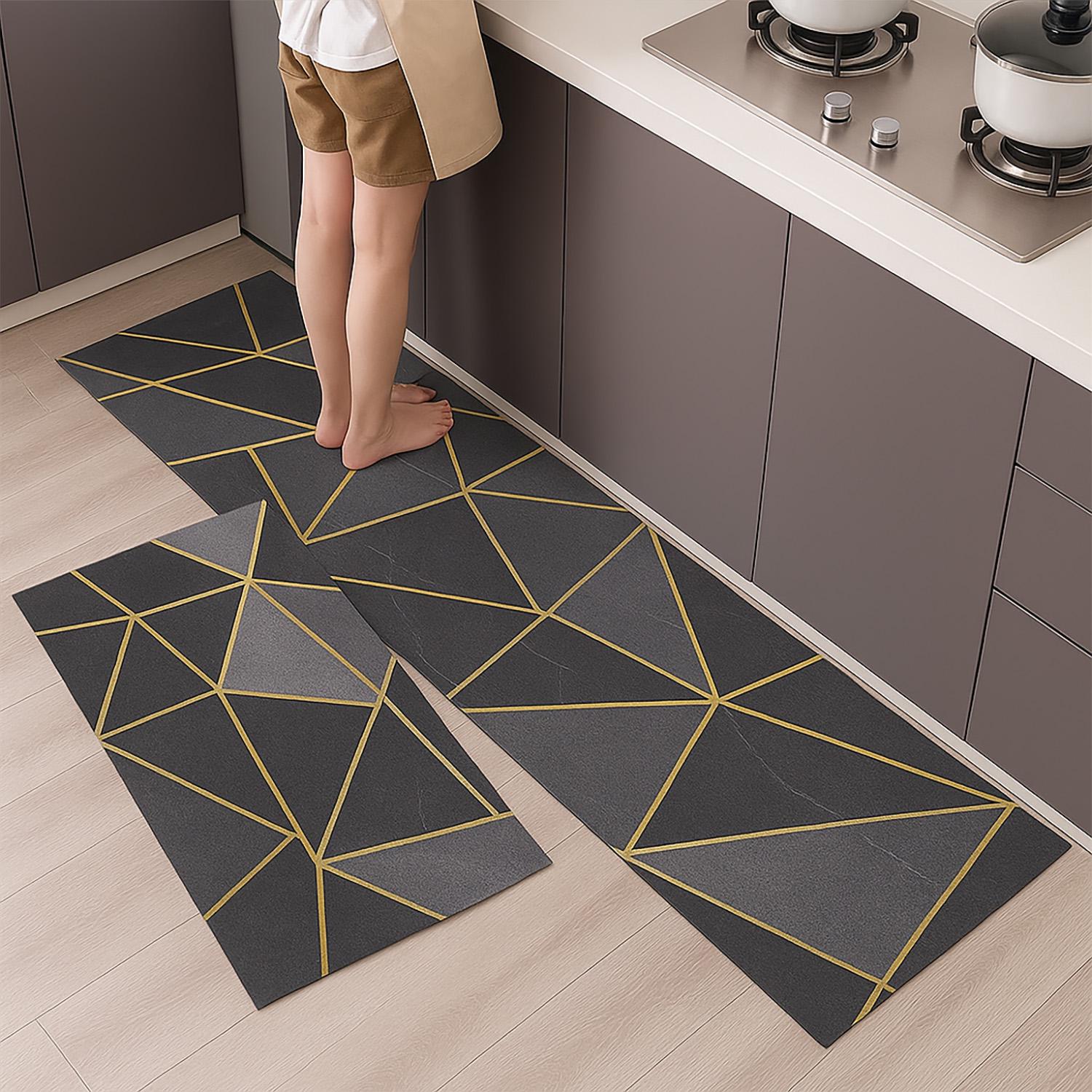 Набор ковриков Мраморная Геометрия 60x40/120x40 см (87942)