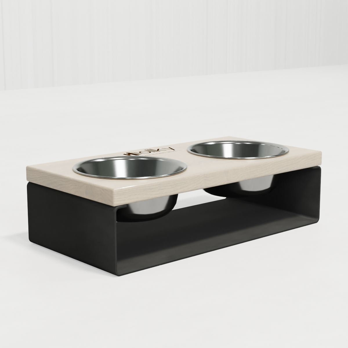 Миски на подставке из цельного металлического листа для собак и котов Hollky SteelWood S 2х0,45 л (SWS-36188-GRWH) - фото 8 Миски на подставке из цельного металлического листа для собак и котов Hollky SteelWood S 2х0,45 л (SWS-36188-GRWH) - фото 8