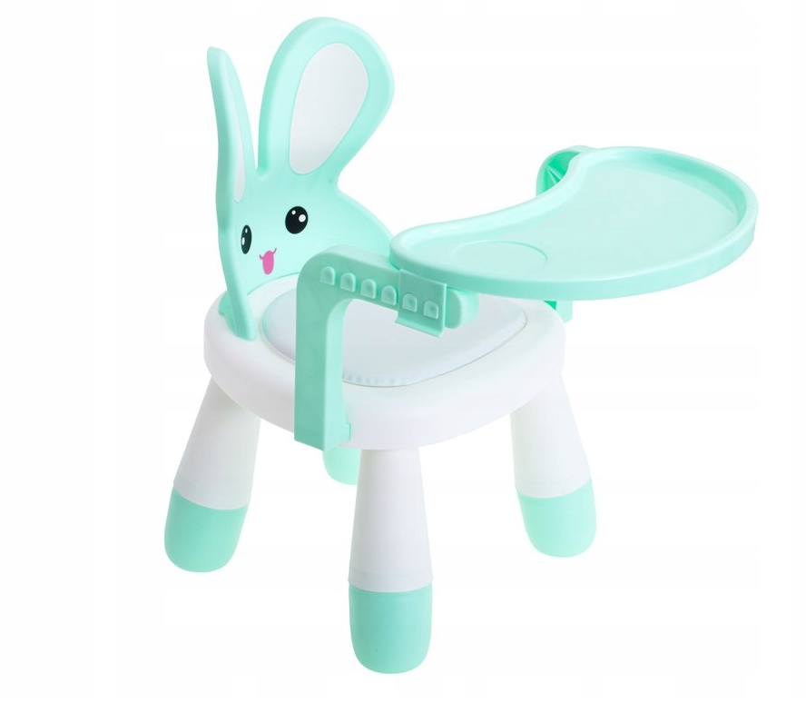 Стільчик для годування та ігор Кролик з регульованими ніжками та столиком (23102)