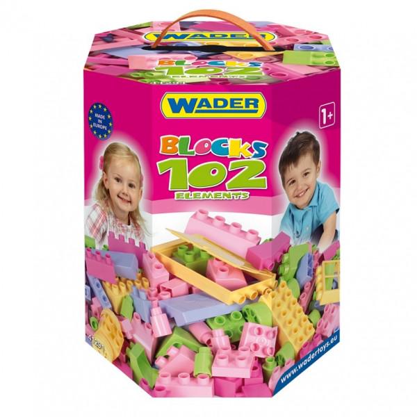 Конструктор Wader Blocks для девочек из пластика 102 дет. Разноцветный (150-98-41291)
