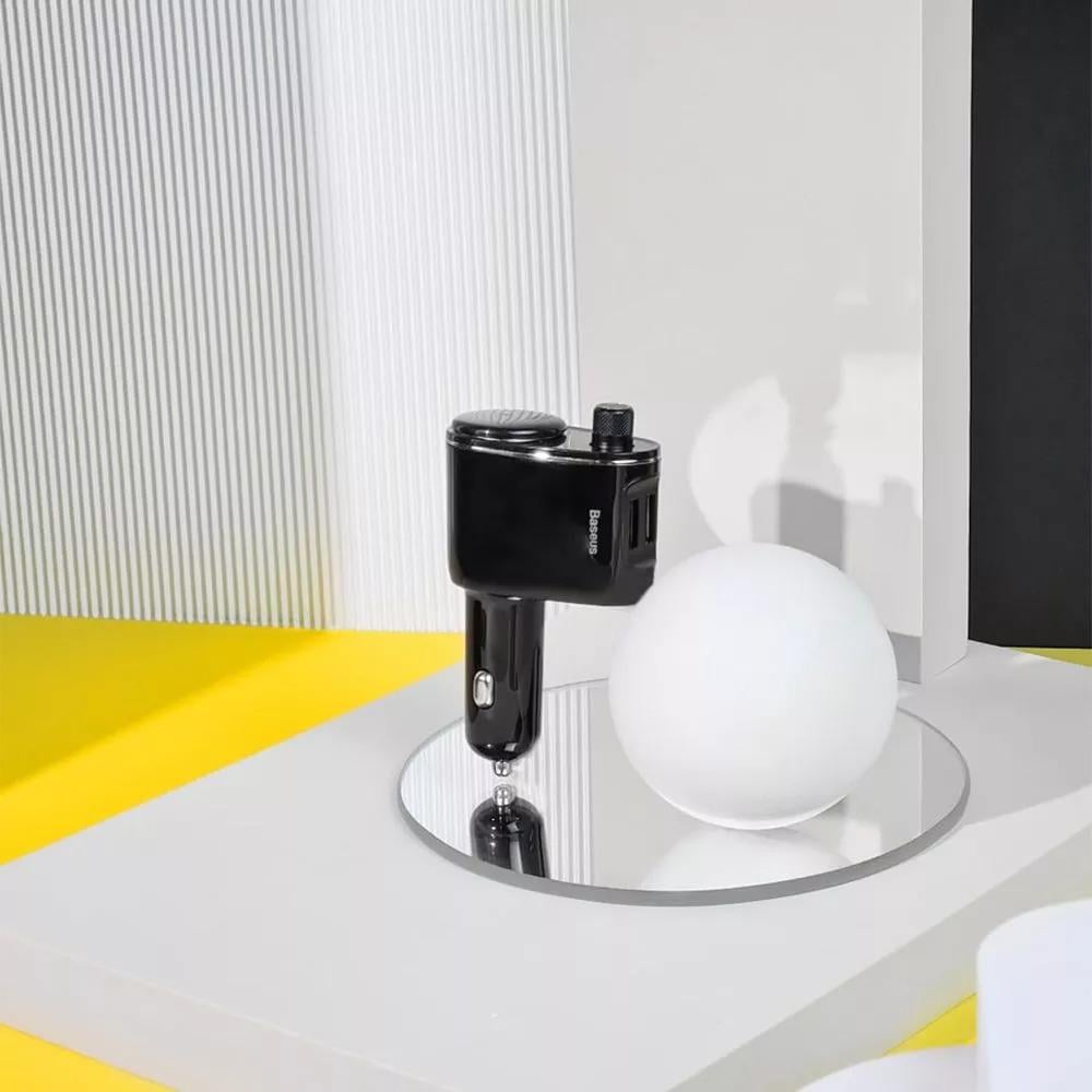 Автомобільний зарядний пристрій BASEUS FM Launcher Locomotive 10W 2USB Black - фото 7