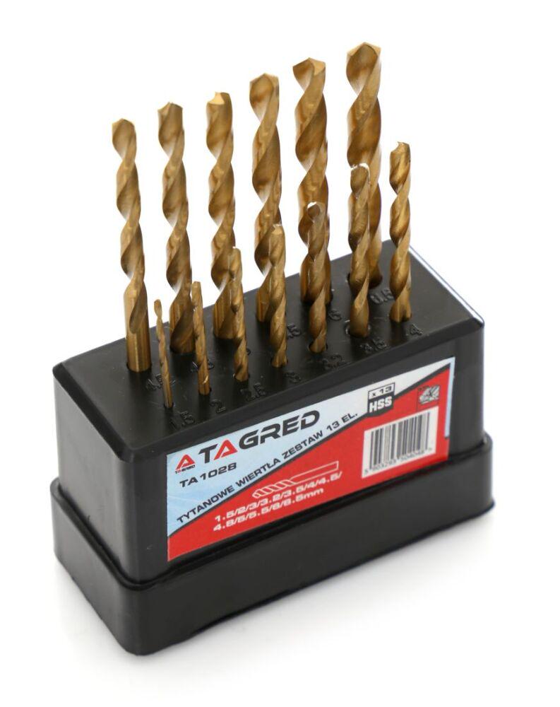 Свердла по металу титанові TAGRED TA1028 13 шт. - фото 3 Свердла по металу титанові TAGRED TA1028 13 шт. - фото 3
