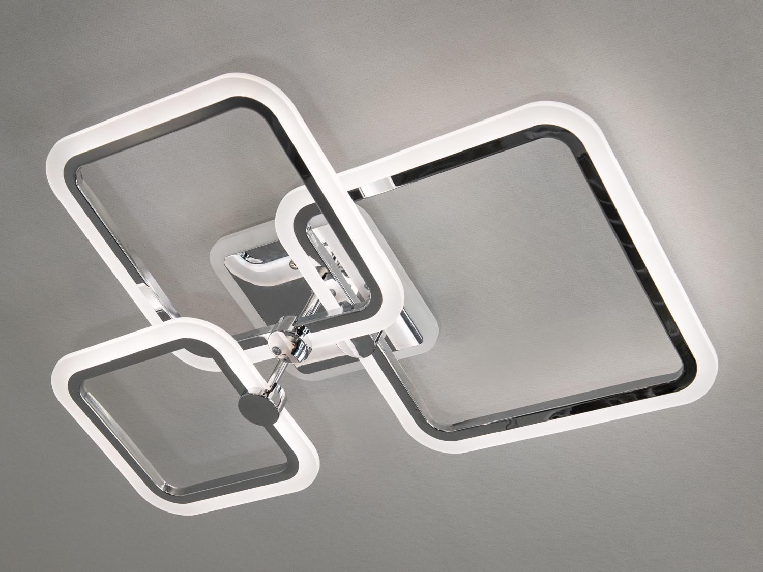 Люстра плоская с пультом управления 65 W Хром (A8208/3HR LED 3color dimmer)