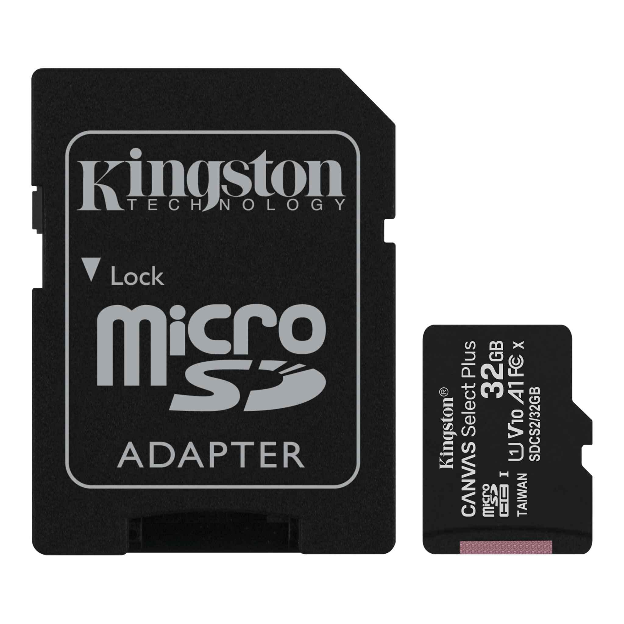 Карта памяти Kingston 32Gb micro SD Class 10 Canvas Select Plus
