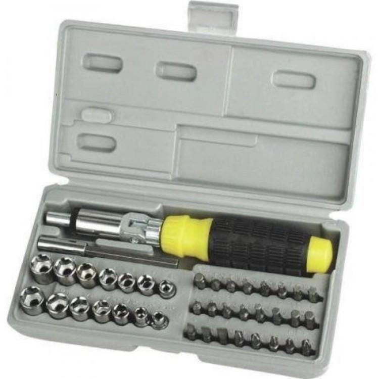 Набір торцевих головок 41 Piece Bit Socket Set з насадками та тріскачкою у валізі (14269909) - фото 3