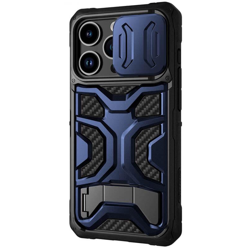 Противоударный TPU+PC чехол Nillkin CamShield Adventurer Pro (шторка на камеру) для Apple iPhone 14 Pro Max (6.7") Interstellar Blue