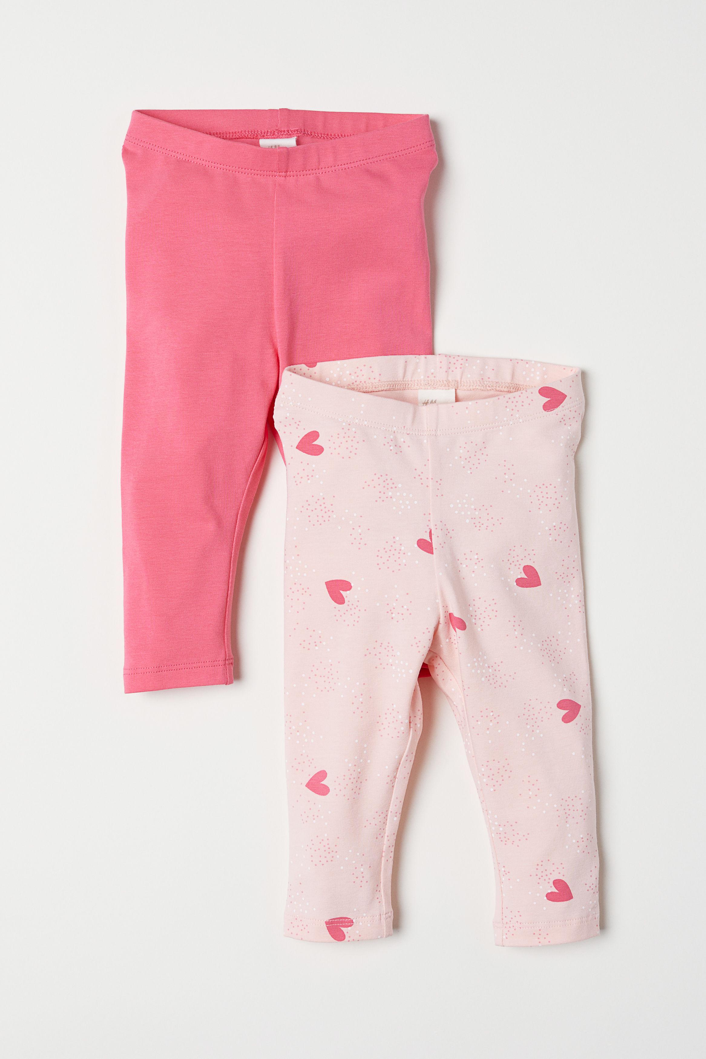 Леггинсы H&M 74 см 2 шт. Розовый (6428828)