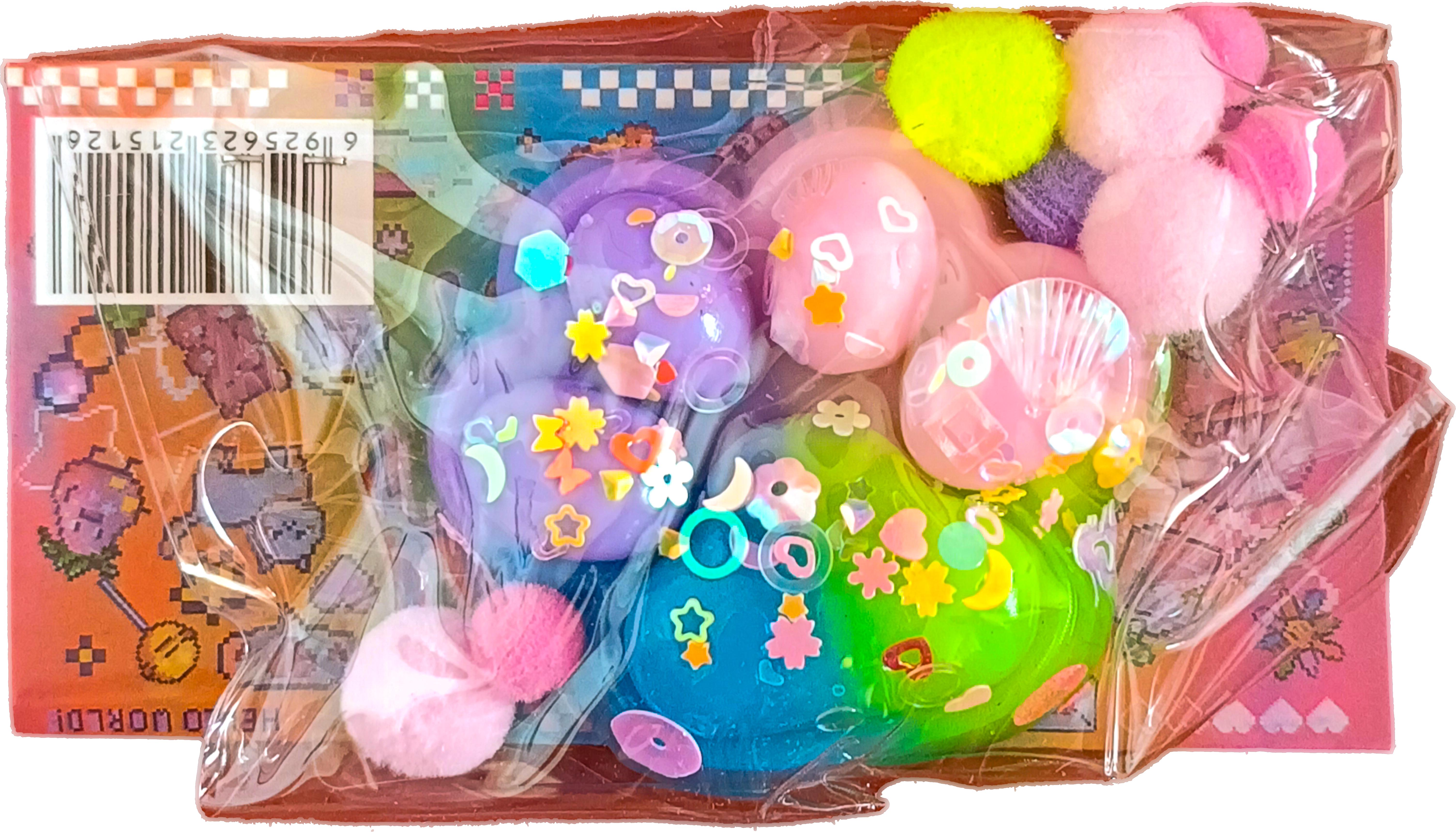 Игрушка антистресс кошачья таба лапка сквиш Pinch Family с блестками 7 см 7,5 см силиконовая Разноцветный (GS-236-A-129)