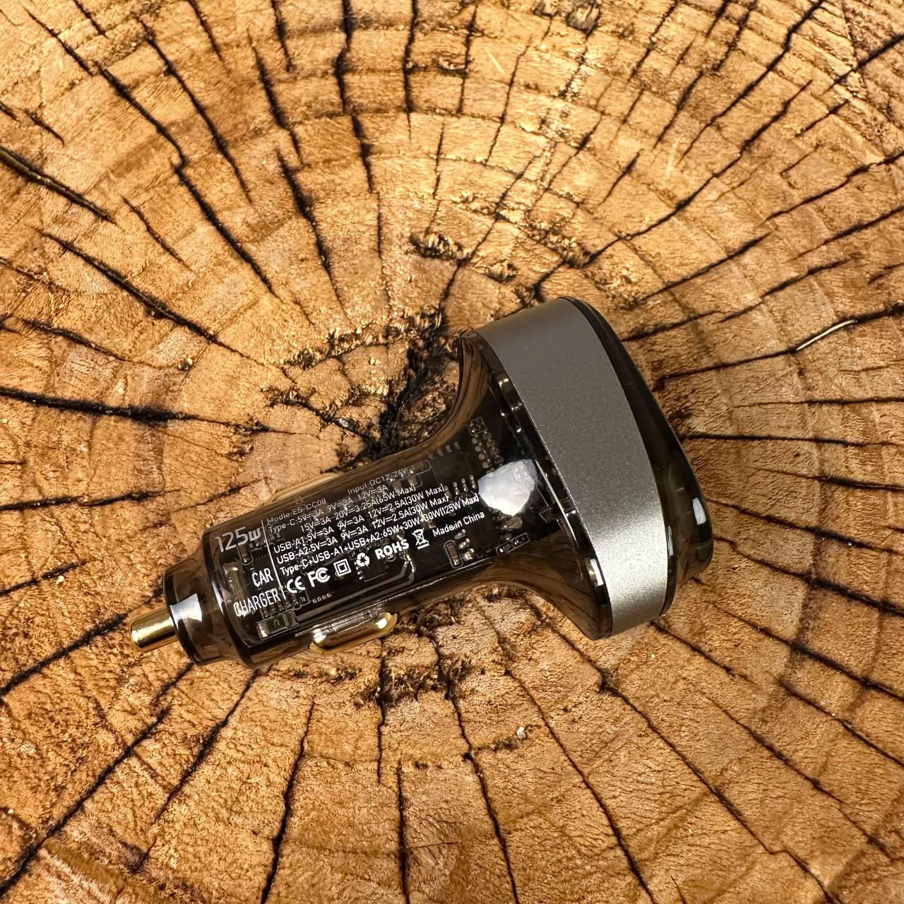 Зарядка в прикурювач Essager 2 USB-A 1 USB-C QC3.0 125 Вт швидка зарядка - фото 8