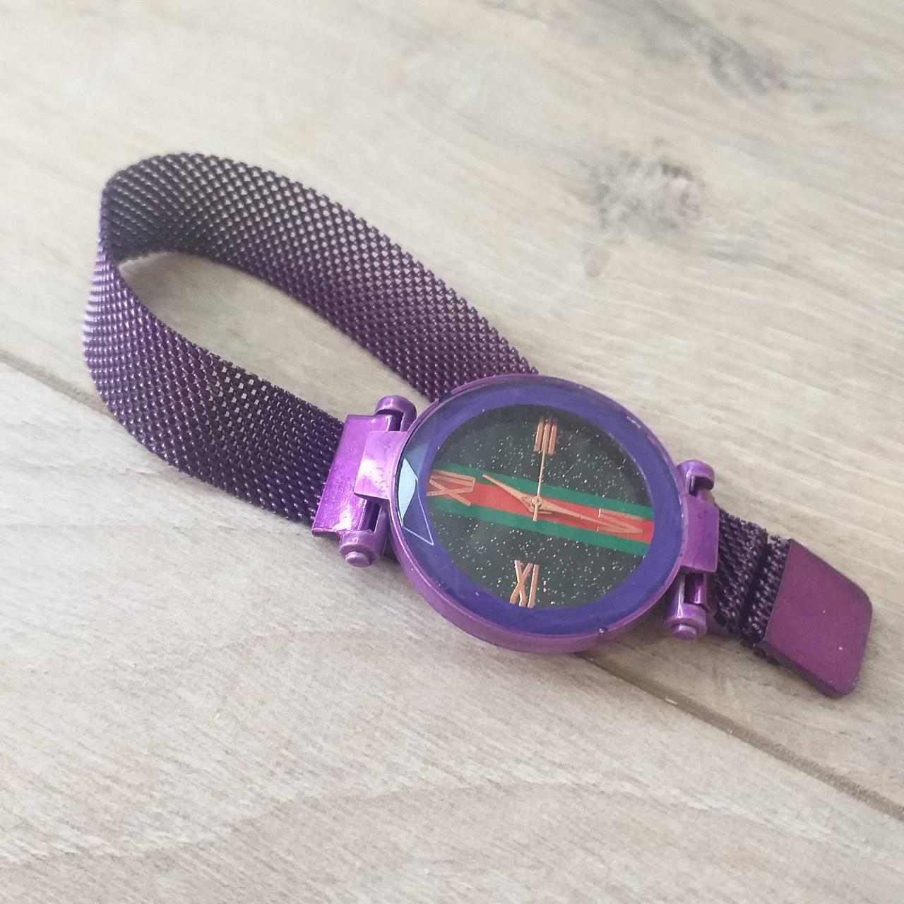 Часы женские Starry Sky Watch с римскими цифрами на магнитной застежке Фиолетовый (KG-6634) - фото 1