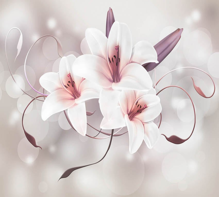 Фотообои WS Wallpaper 3D Орхидеи 294x270 см (31270)