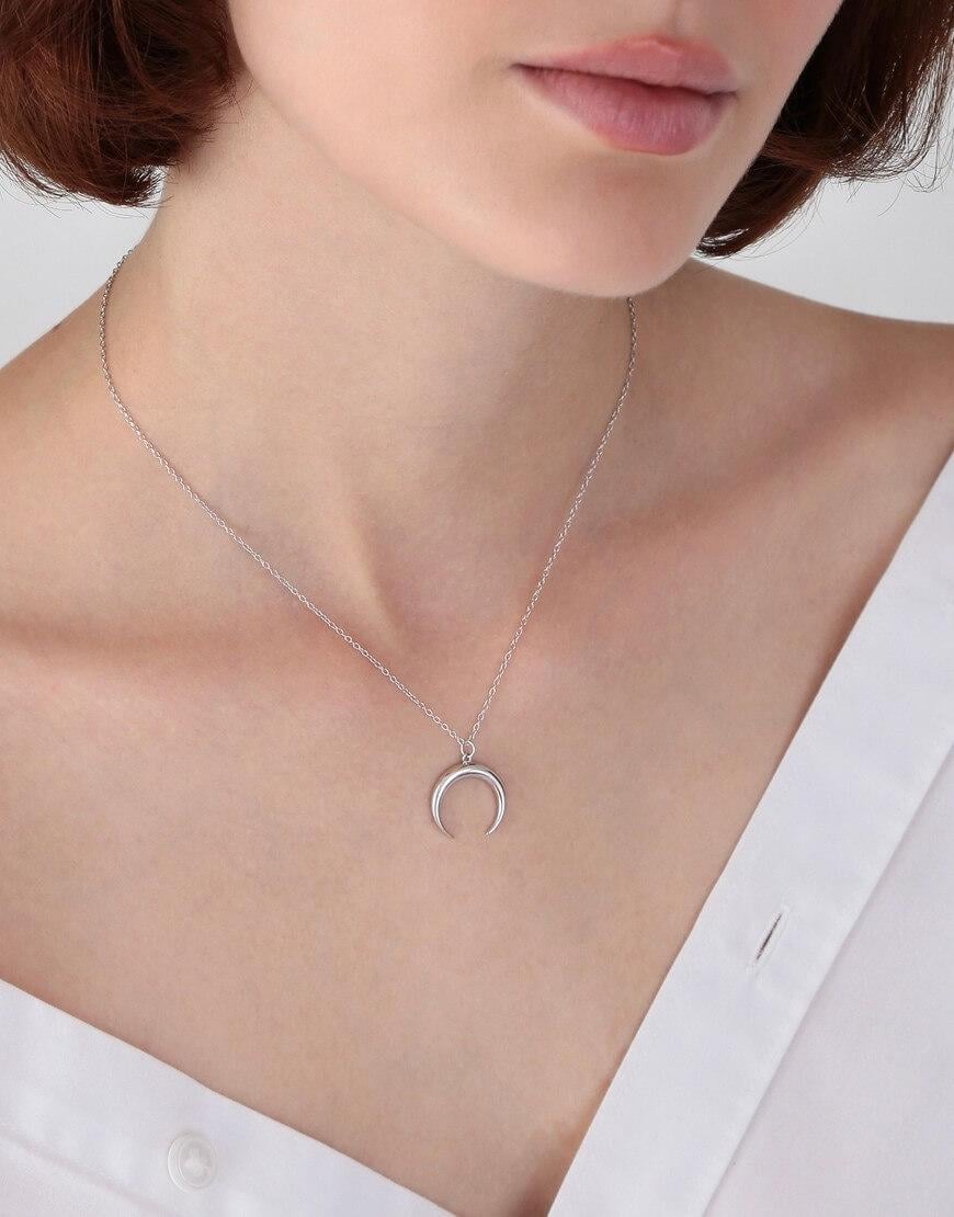 Кольє Crescent Moon in Silver жіноче SILVER STORIES срібне One size