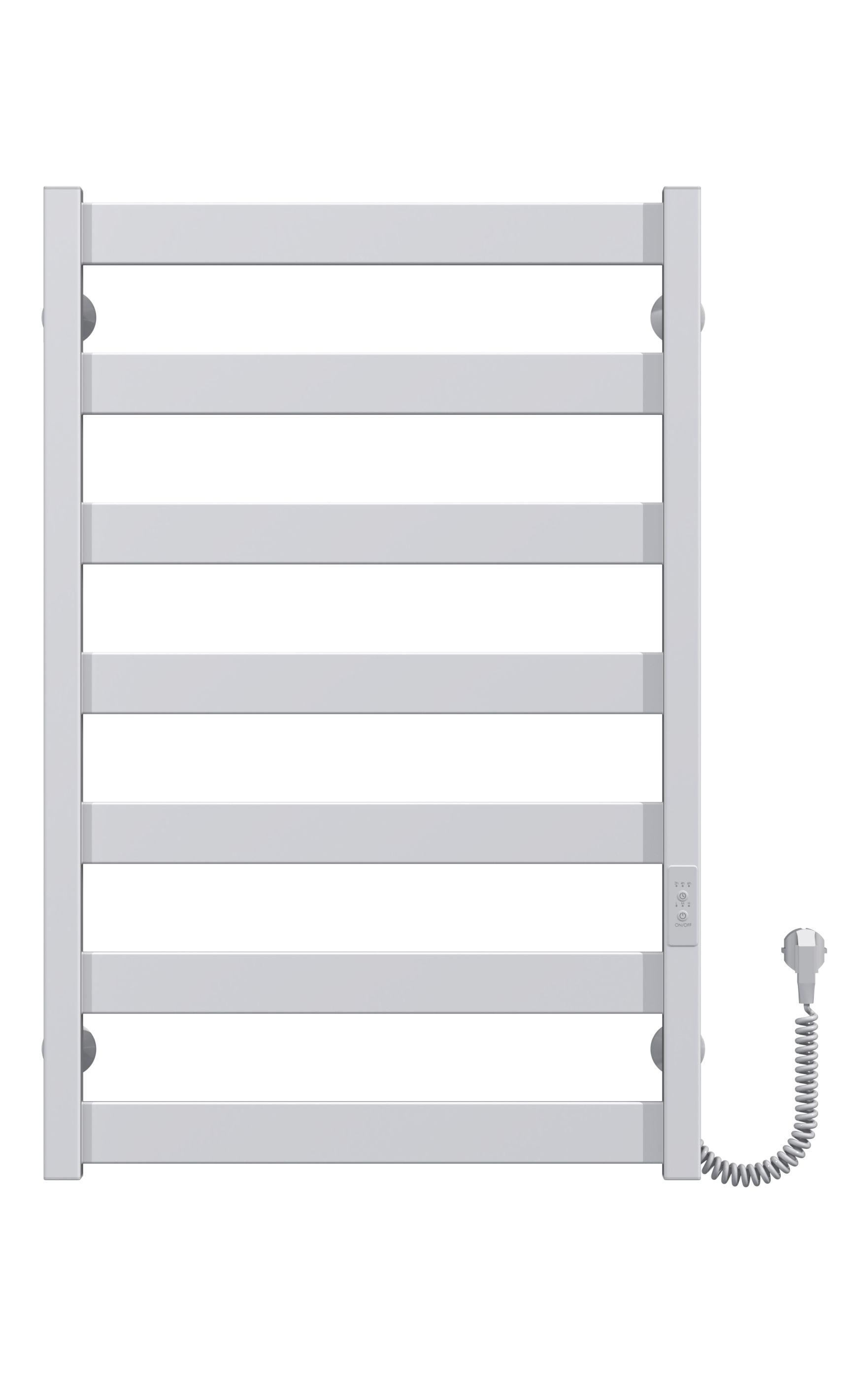 Полотенцесушитель электрический Deffi Harmony П7 WD04 правое подключение крашеная сталь 500х800 мм Белый (B.HR.80.50.7.E.W.R.4)