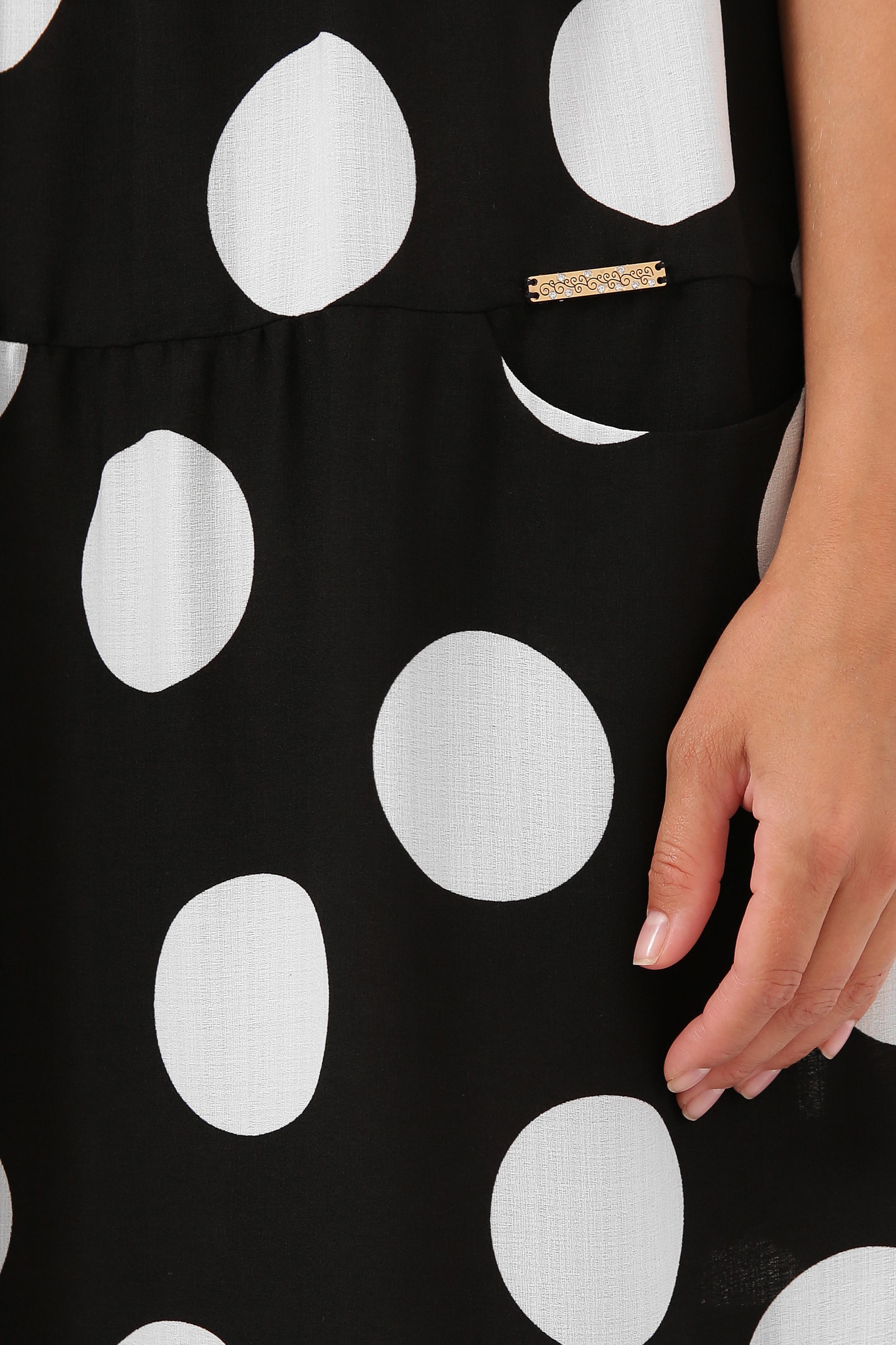 Платье VLAVI Тала р. 54 Черный/Горох (128403-54) - фото 5 Платье VLAVI Тала р. 54 Черный/Горох (128403-54) - фото 5