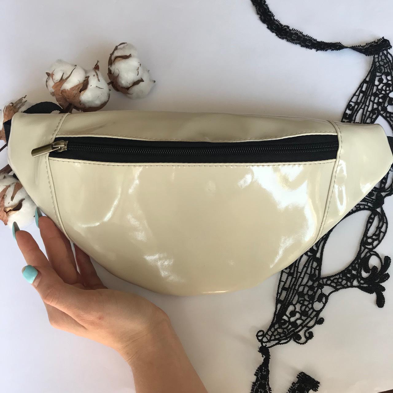 Сумка на пояс Sambag Hoso MSH Бежевый лак (17332)