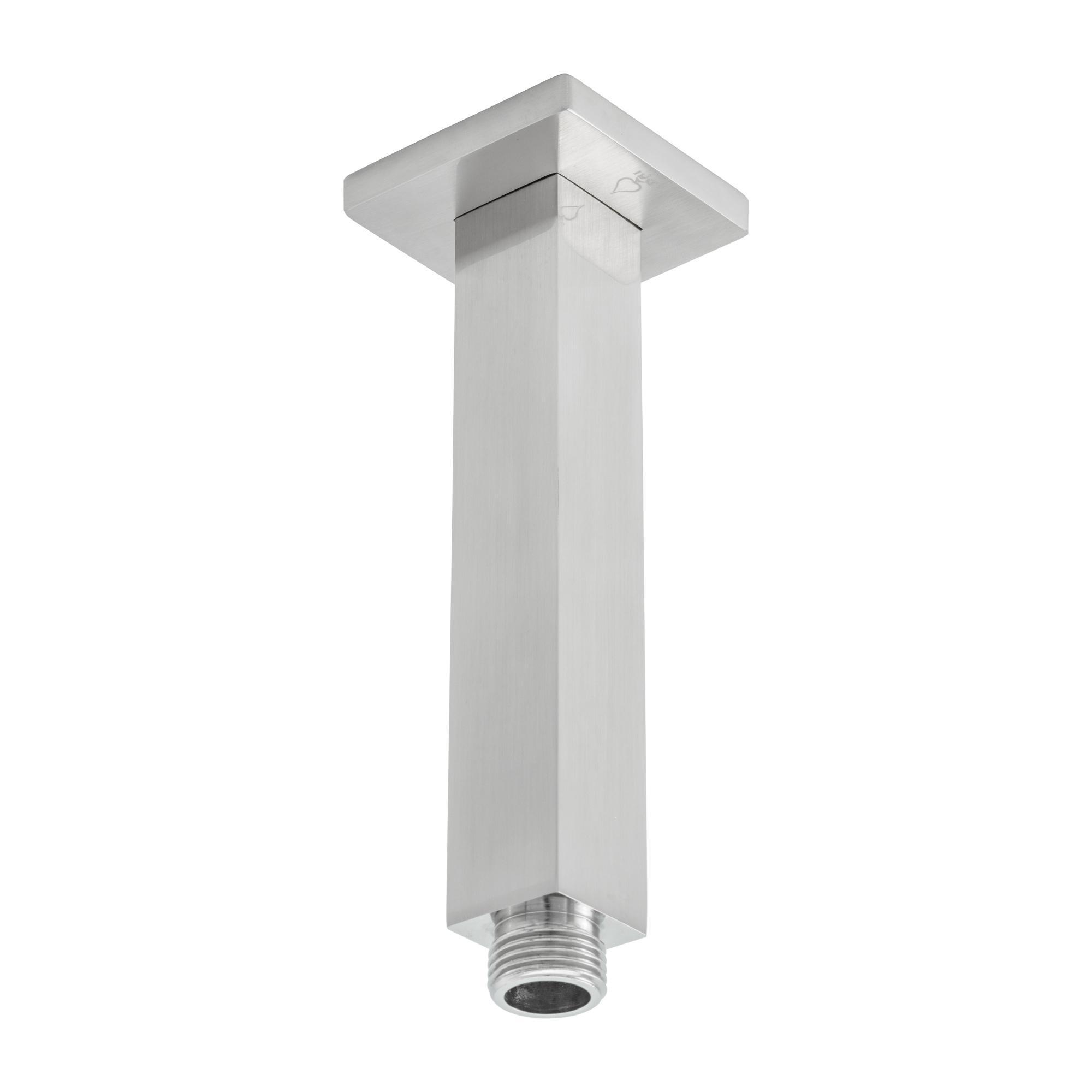 Кронштейн для верхнего душа BAI латунный потолочный квадратный 15х2,4х2,4 см Никель (0433)