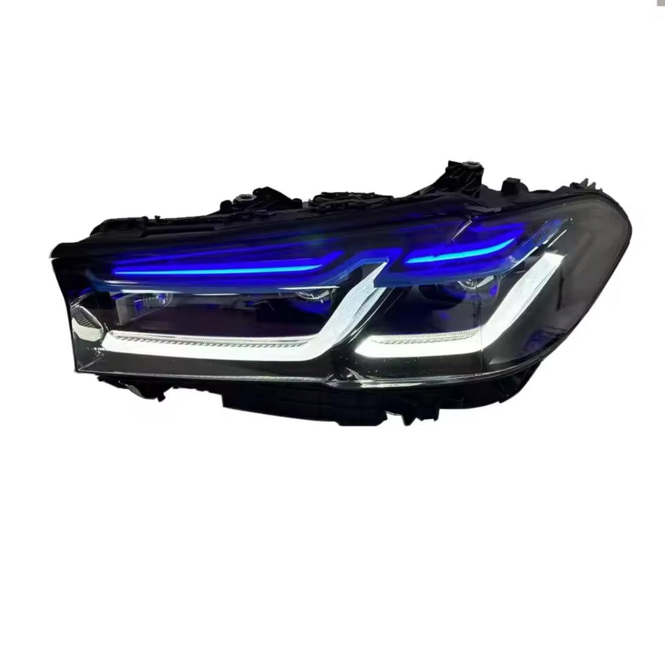 Передняя оптика GBT Full Led Laser для 2017-2020 для BMW 5 серия G30/31 2017-2023 гг. алюминий/пластик под покраску (151065)