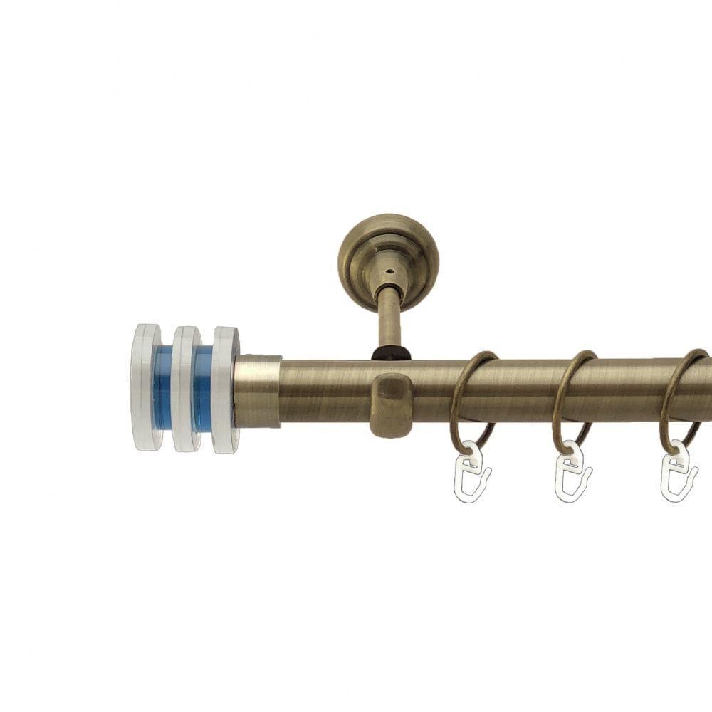 Карниз для штор Orvit Аквария однорядный гладкий 25 мм 300 см Антик (4223929)