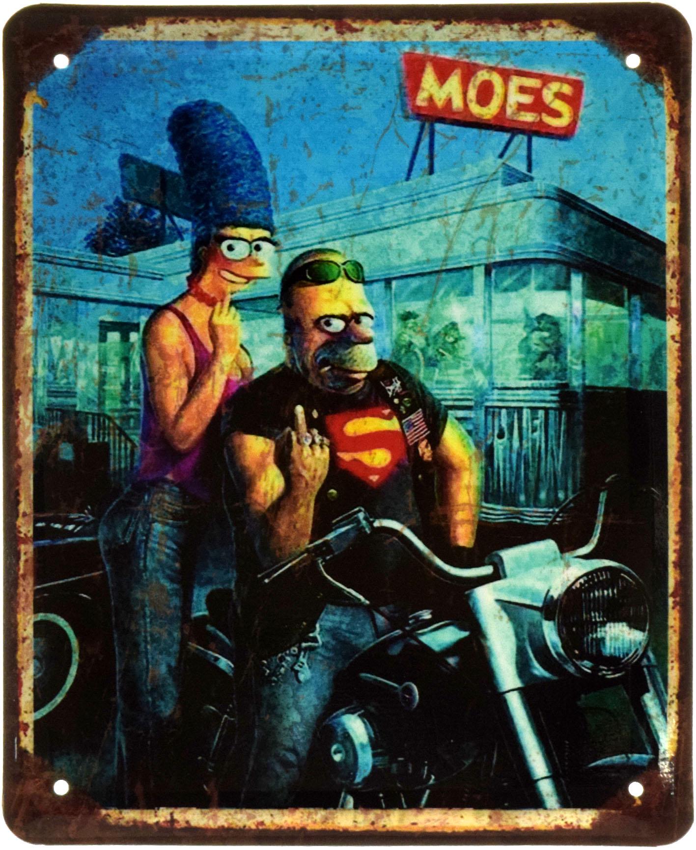Табличка металлическая Симпсоны Moes 18x22 см