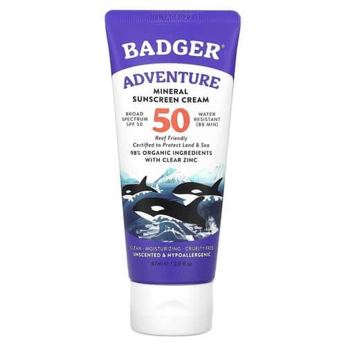 Солнцезащитное средство Badger Mineral Sunscreen Cream SPF 50 87 мл (WSB-47156)