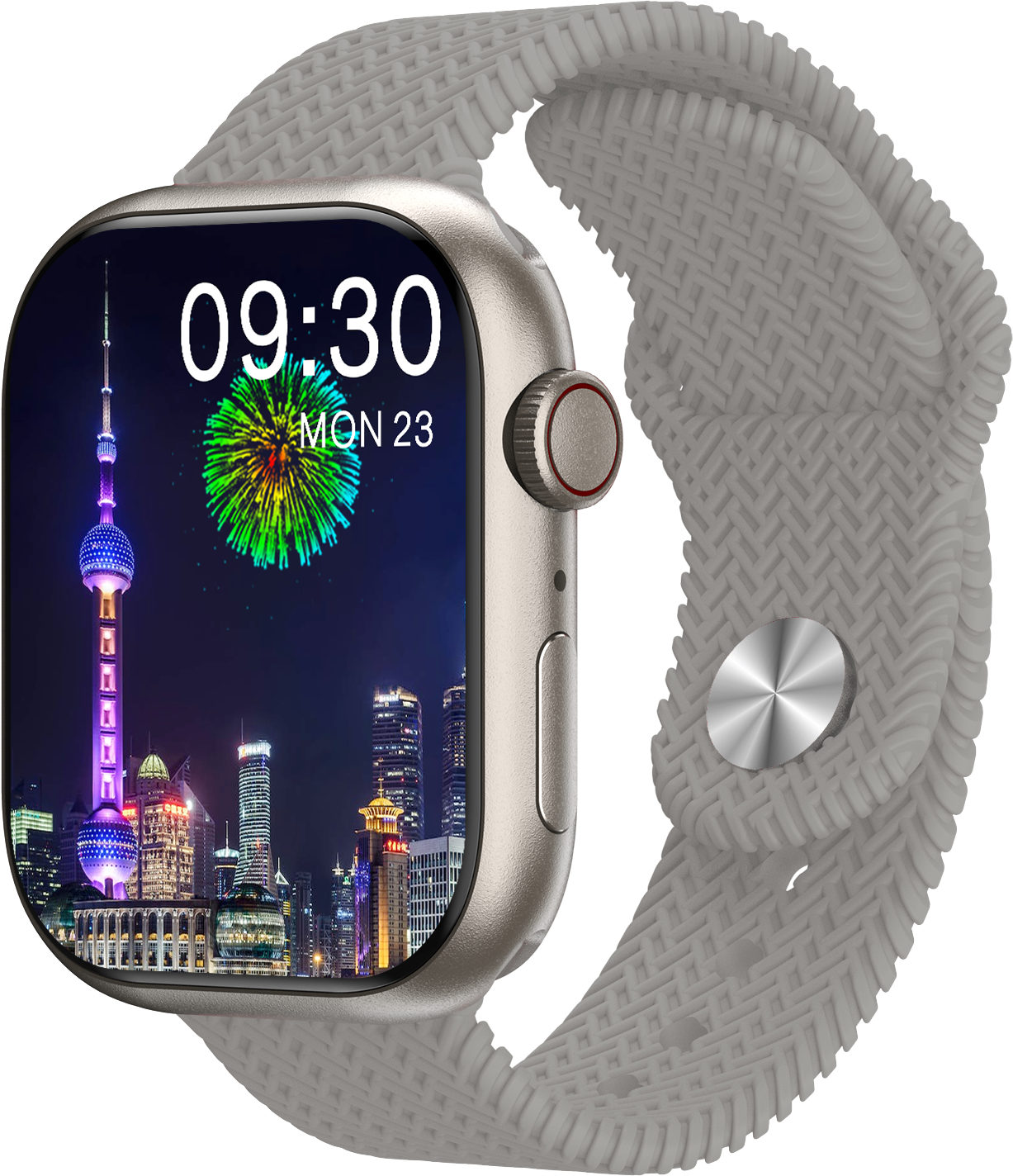 Cмарт-годинник AirPro HK9 Pro AmoLED Premium Series 8 з мікрофоном/тонометром 45 мм Grey/Aluminium (fe1c8762)