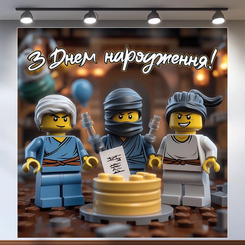 Баннер для фотозоны Лего 160x160 см №44075 Баннер для фотозоны Лего 160x160 см №44075