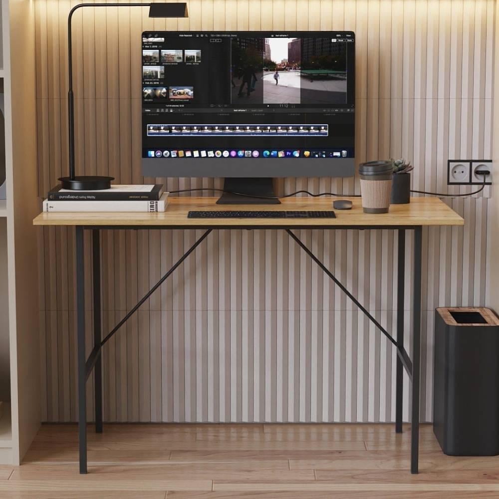 Письменный стол Ferrum-decor Line Тайм металл/ДСП 16 мм 750x1000x600 мм Черный/Дуб Артизан (FRD-104876) Письменный стол Ferrum-decor Line Тайм металл/ДСП 16 мм 750x1000x600 мм Черный/Дуб Артизан (FRD-104876)