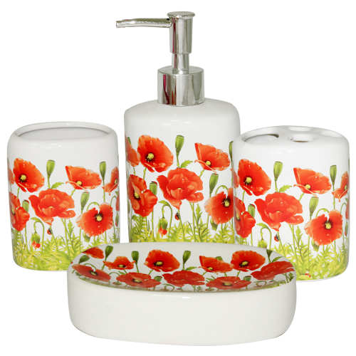 Набор аксессуоров для ванной комнаты SNT Маки 4 пр. (888-06-020)