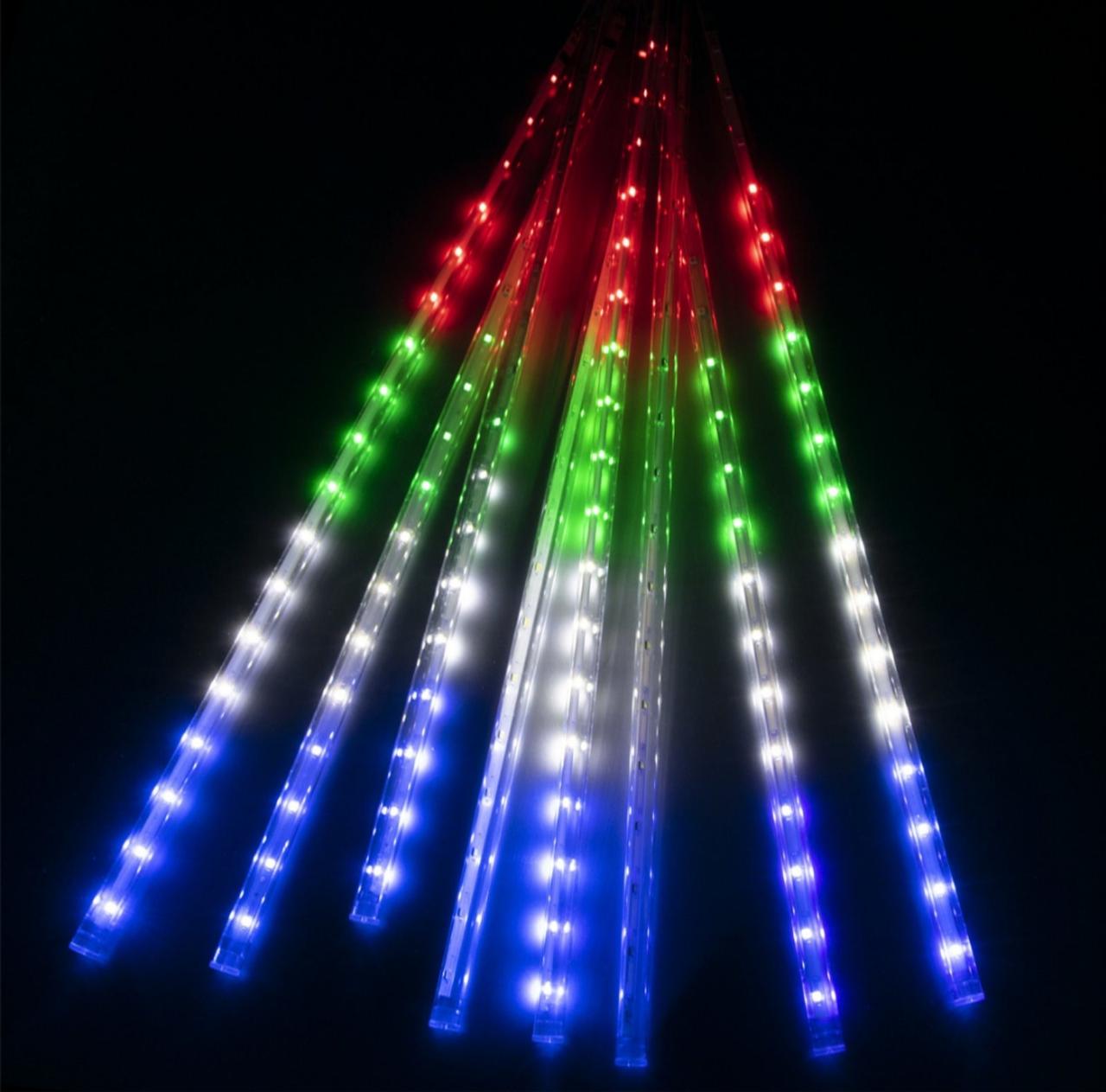 Гірлянда-штора світлодіодна Новорічна Палички з пластику 8 шт. 12V Різнокольоровий (147-41-1851-01)