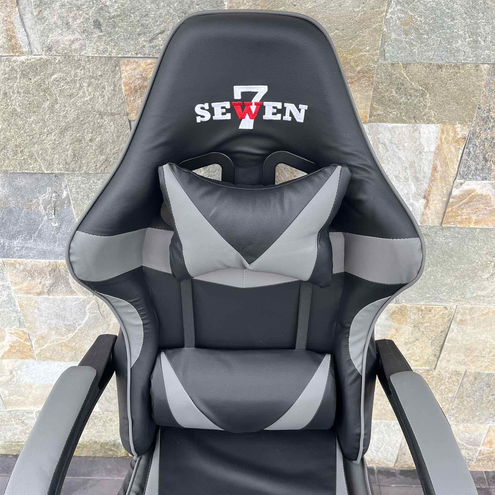 Кресло компьютерное геймерское SEWEN 730 Черный/Серый (9869702) - фото 4 Кресло компьютерное геймерское SEWEN 730 Черный/Серый (9869702) - фото 4