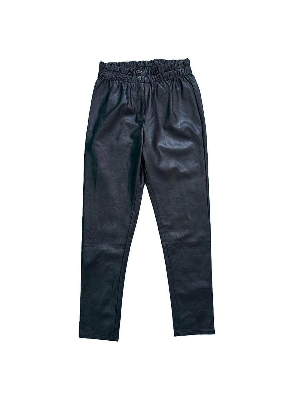 Брюки для девочки OVS кожаные 13-14 года 158 см Черный (2081861433)