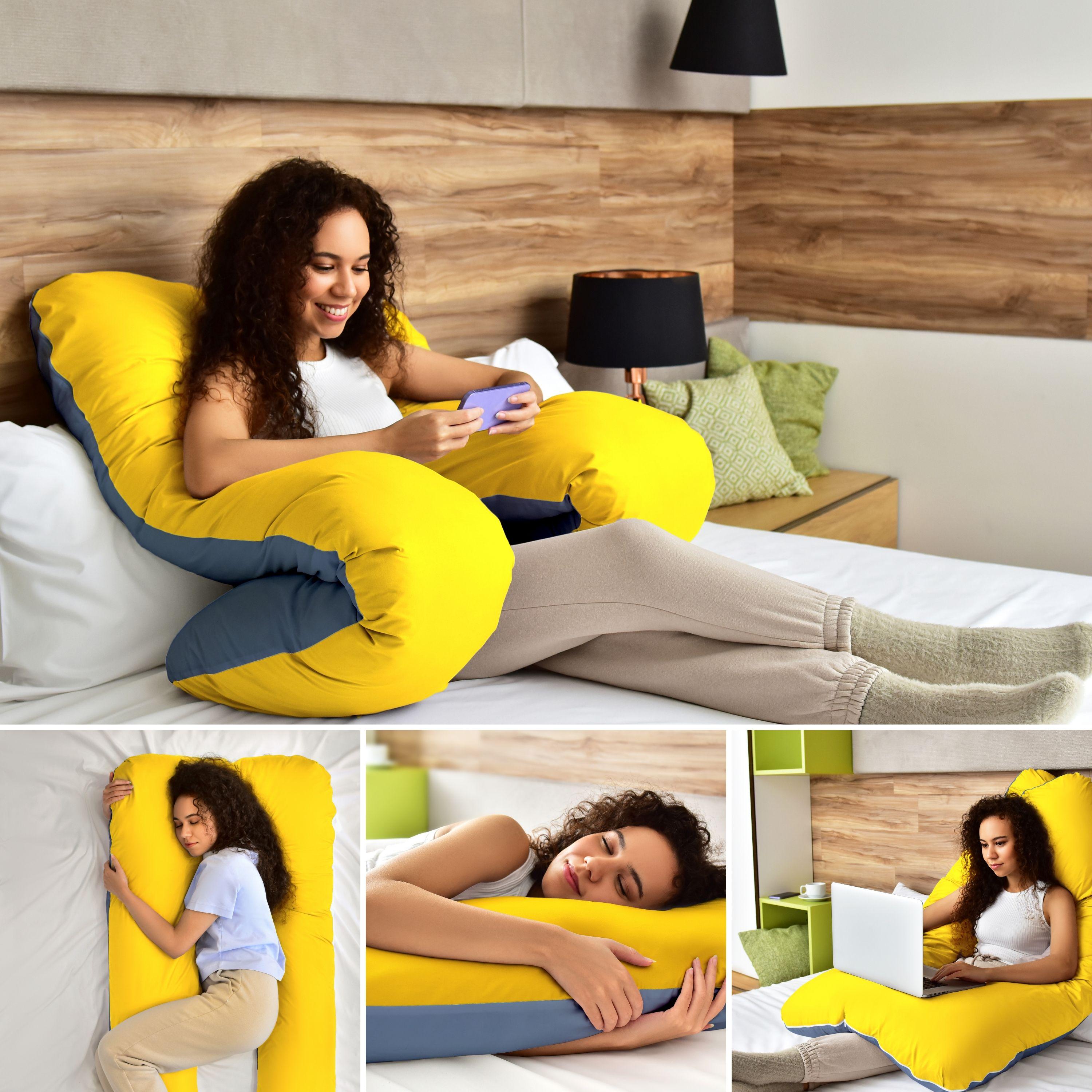 Подушка IDEIA U-shape для вагітних і реабілітації з наволочкою на блискавці Світло-сірий/Білий - фото 2 Подушка IDEIA U-shape для вагітних і реабілітації з наволочкою на блискавці Світло-сірий/Білий - фото 2