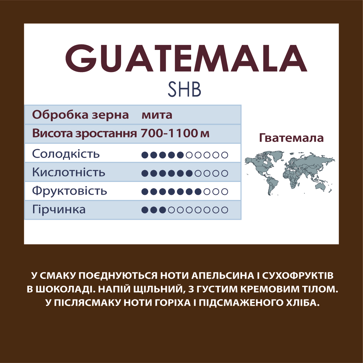 Кофе в зернах Standard Coffee Guatemala SHB 100% арабика 500 г (1793613637) - фото 2