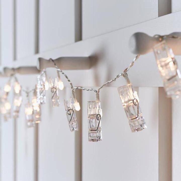 Гірлянда з прищіпками 4,5 м 20 ламп від USB тепле жовте світло (2b2161d0) - фото 5