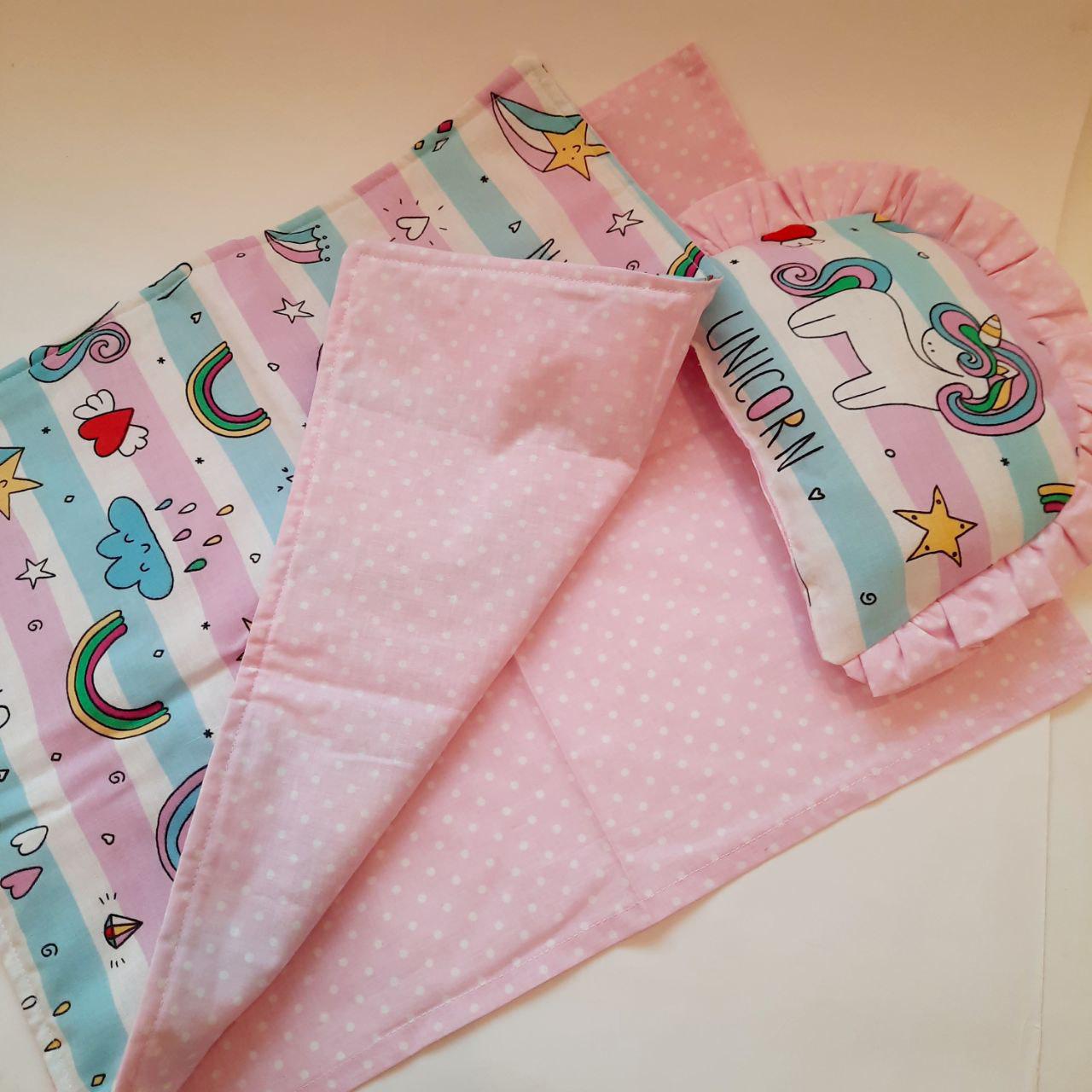 Набор постельного белья для куклы Baby Born Единорог 40-45 см Pink (59)