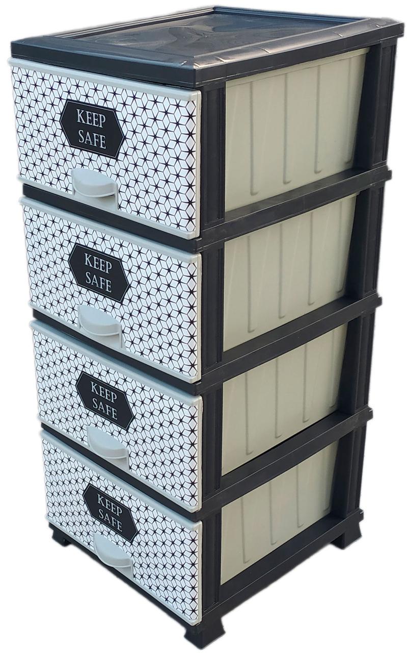 Комод пластиковий 4 ящики 90х45,5х37,5 Малюнок Keep Safe (472745-Prob)