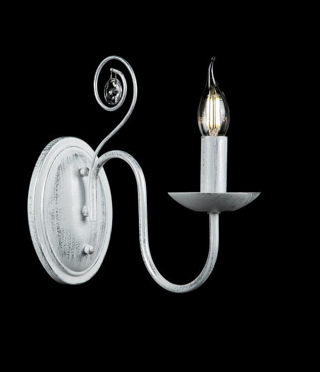 Бра свеча Ray B29112/1W WT+SL (IR005035)