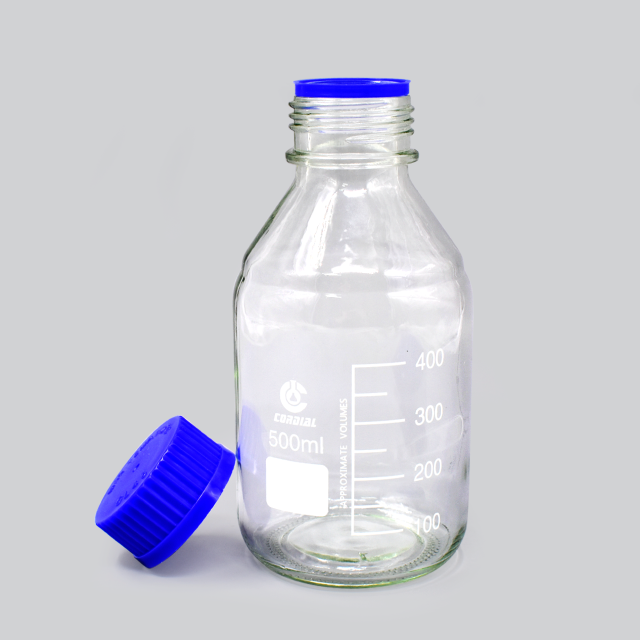 Бутель 500 мл з гвинтовою кришкою та градуюванням скло (2060217593)