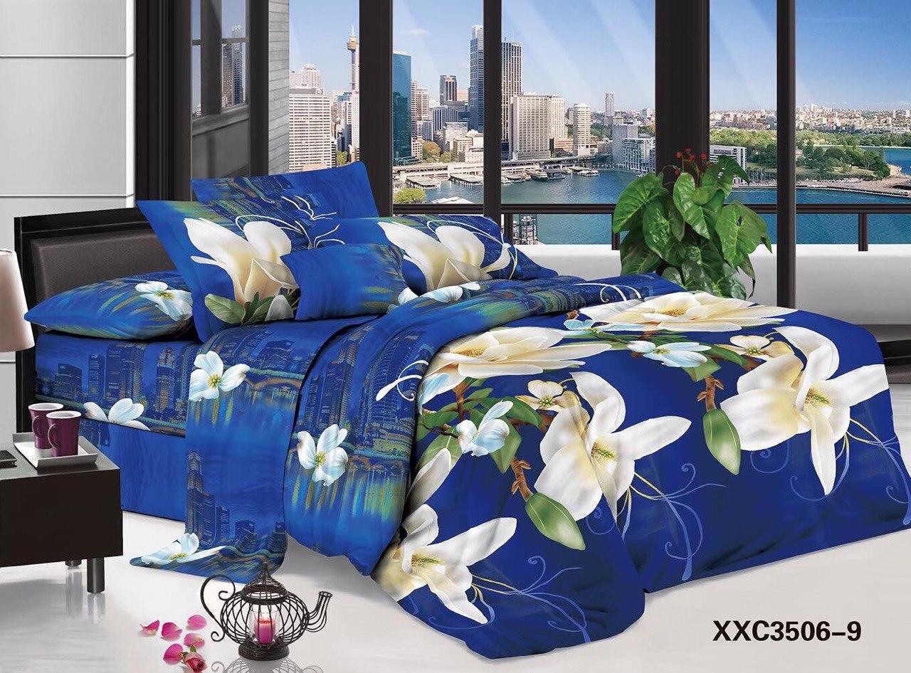 Комплект постельного белья Фиалка бязь двуспальном 180x210 см Синий (mc1835069) - фото 2 Комплект постельного белья Фиалка бязь двуспальном 180x210 см Синий (mc1835069) - фото 2