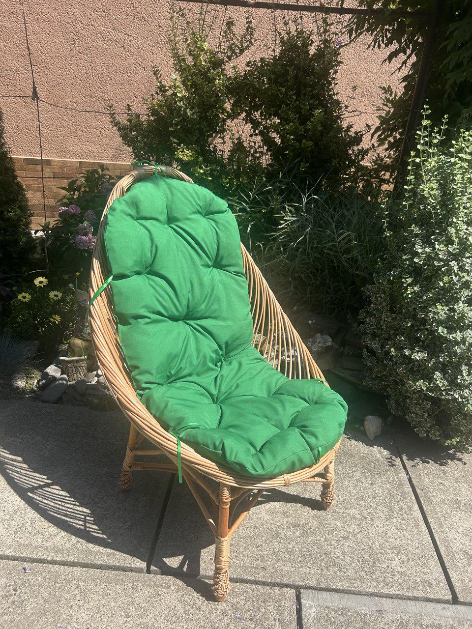 Кресло плетеное из лозы с подушкой ручная работа Сімейний Затишок Коричневый - фото 2 Кресло плетеное из лозы с подушкой ручная работа Сімейний Затишок Коричневый - фото 2