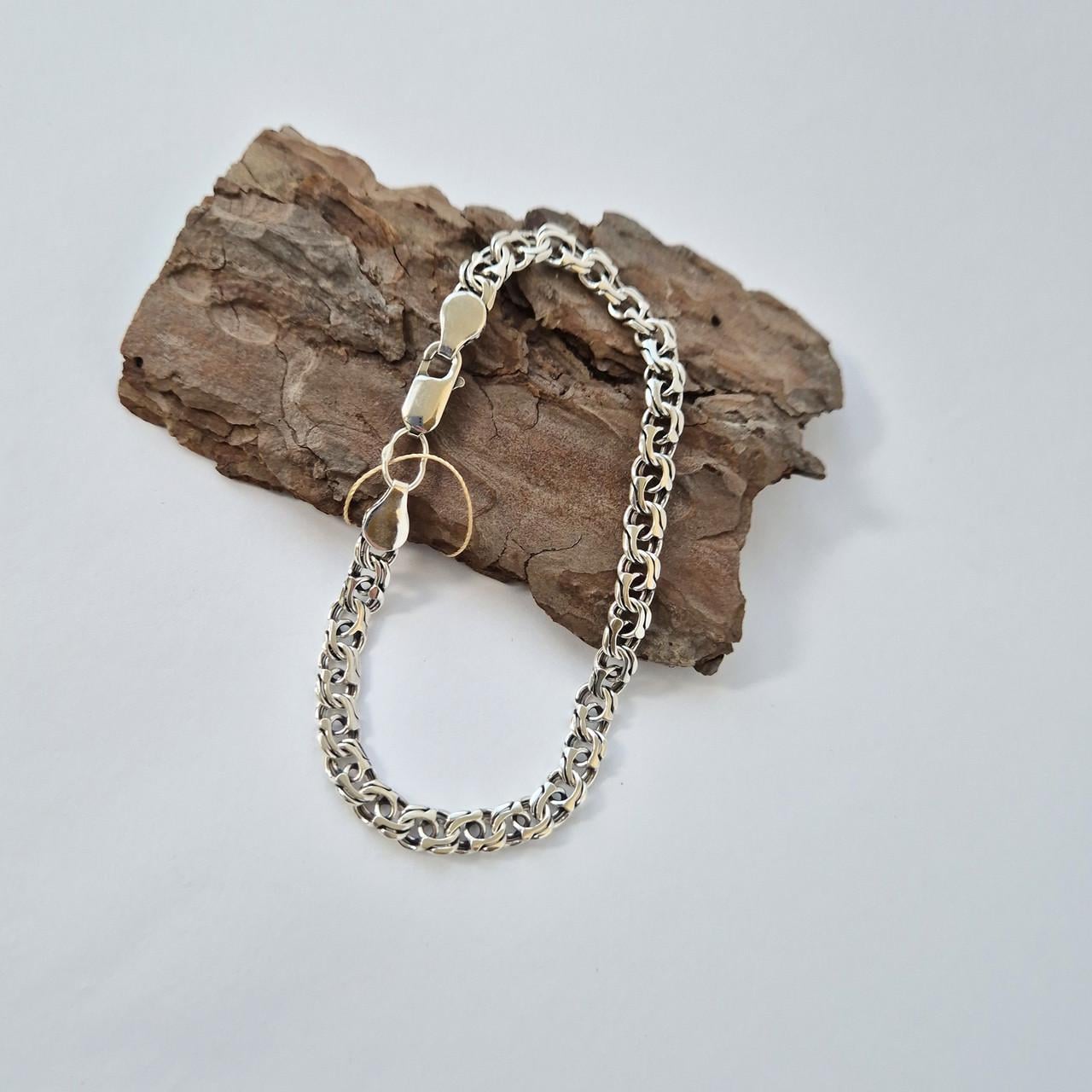 Браслет черненый Казацкий Бисмарк серебро 925 пробы 8,05 г 21 см (б16)