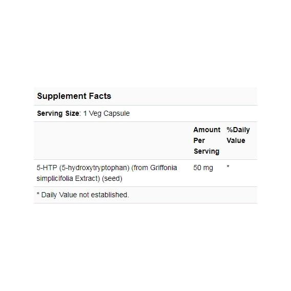 Тріптофан NOW Foods 5-HTP 50 мг 180 Veg Caps NOW-00101 - фото 4