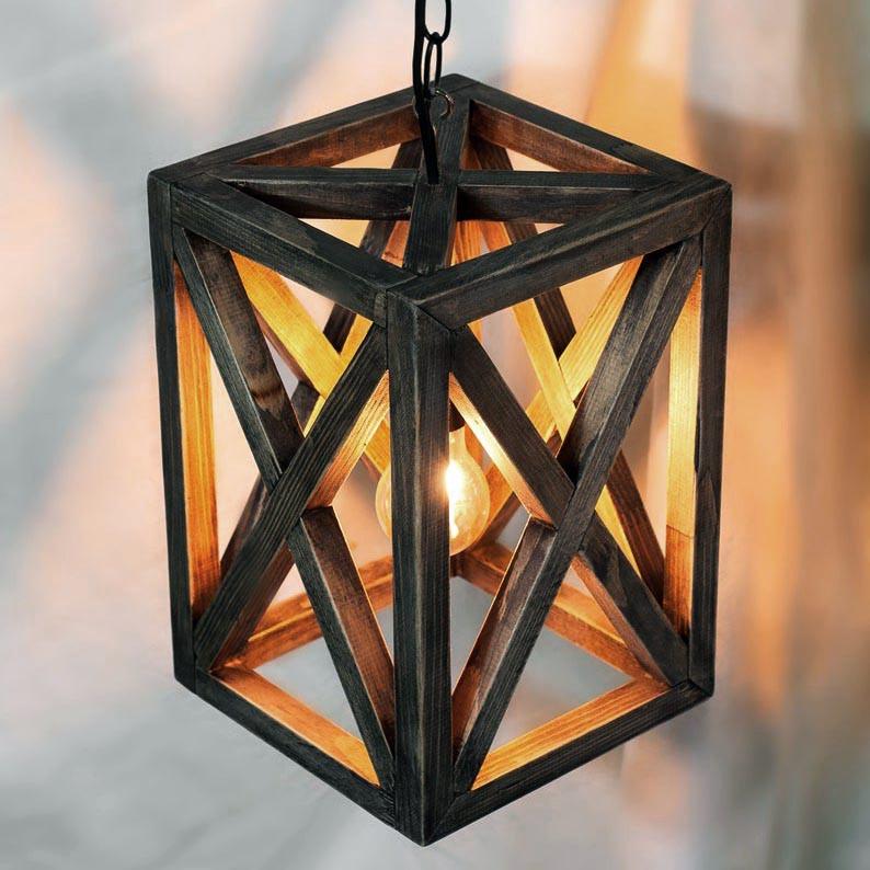 Подвесной светильник из дерева Лонгум Мокко (ЛЮС-002210)